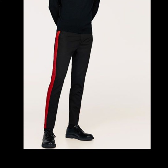 NWT ZARA TROUSERS WITH SIDE STRIPE 100%WOOL - Picture 4 of 11